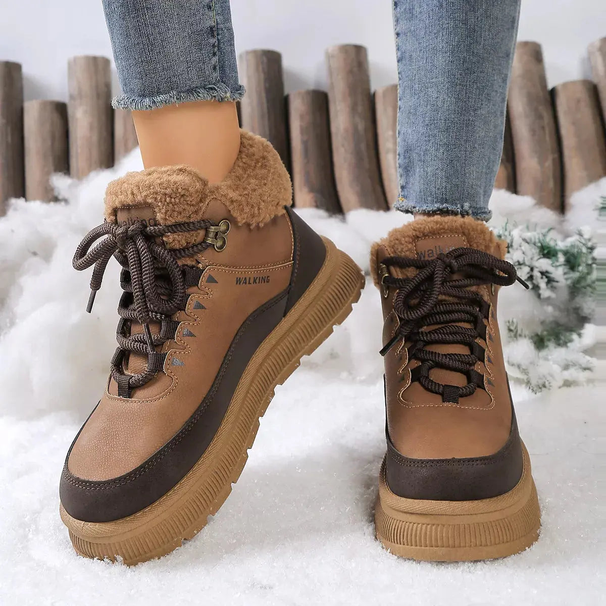 Fur-Lined Ankle Boots Simply Love