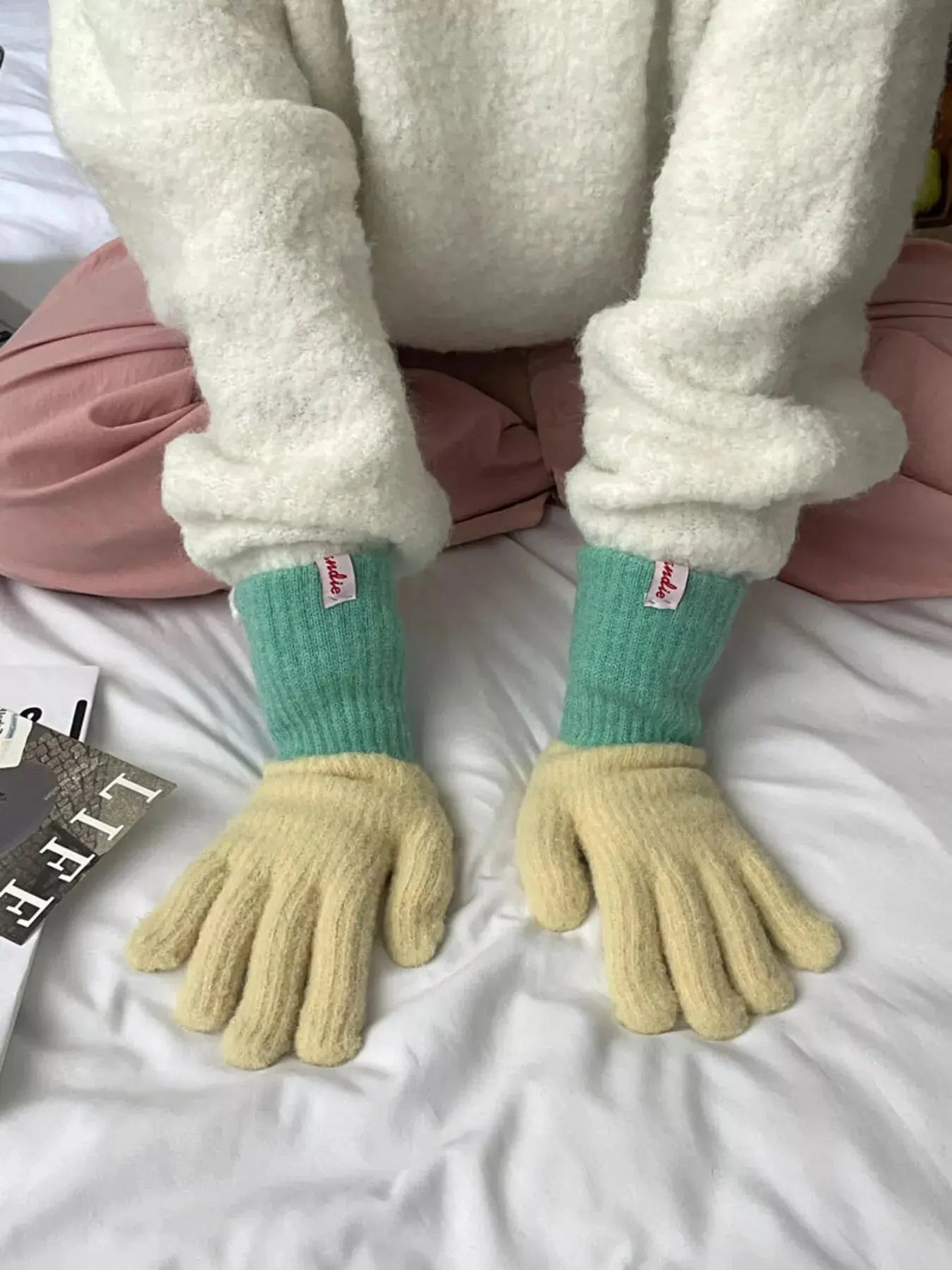 Cozy Knit Gloves with Ribbed Cuff Simply Love