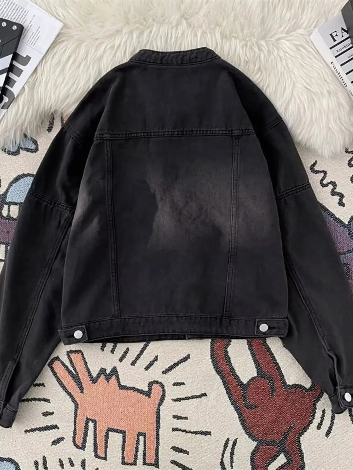 Men's Zip Up Denim Jacket Simply Love
