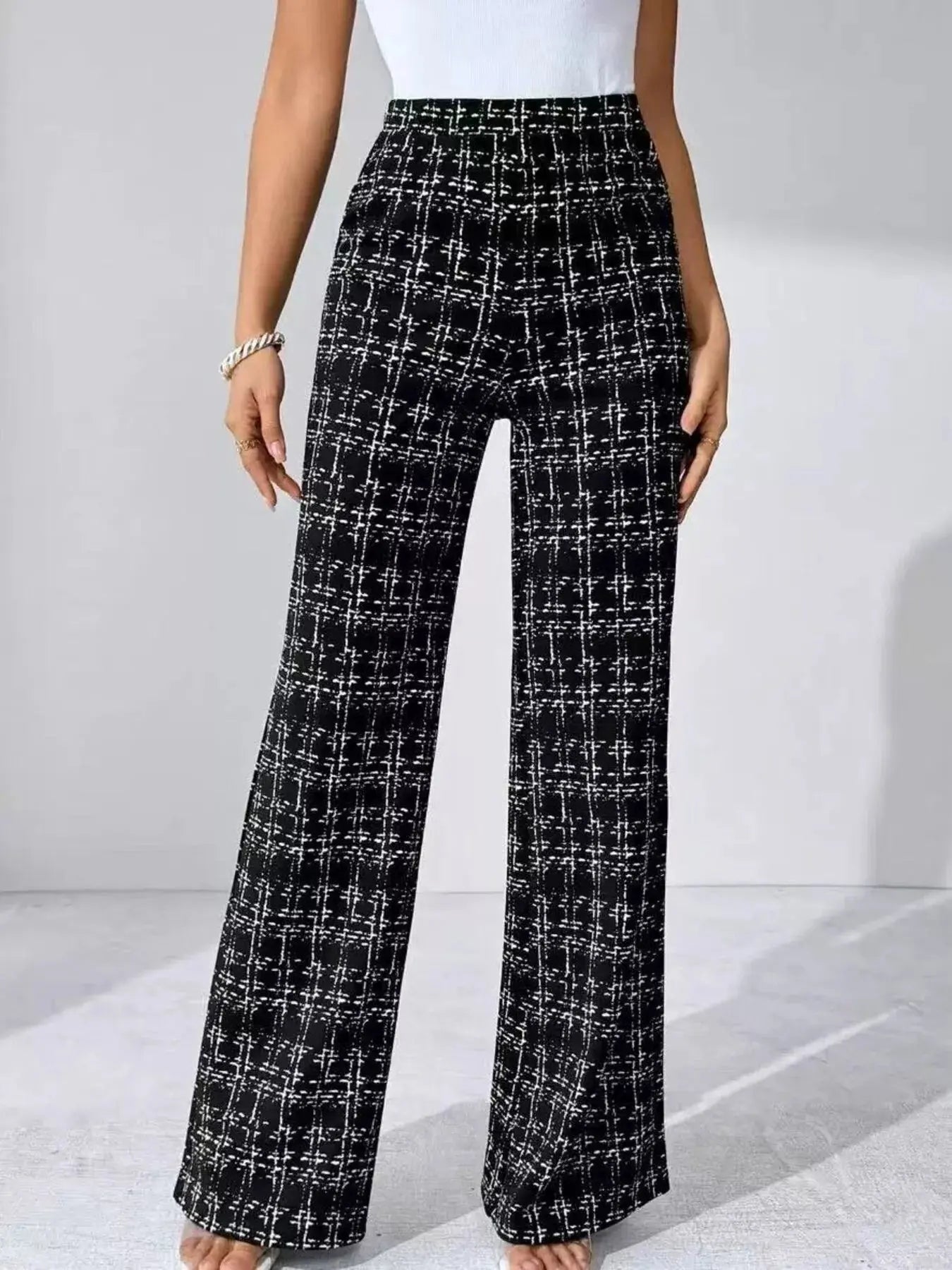 Plaid Wide Leg Pants Simply Love