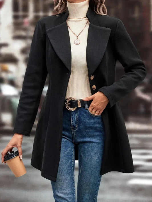 Button Up Longline Coat Simply Love