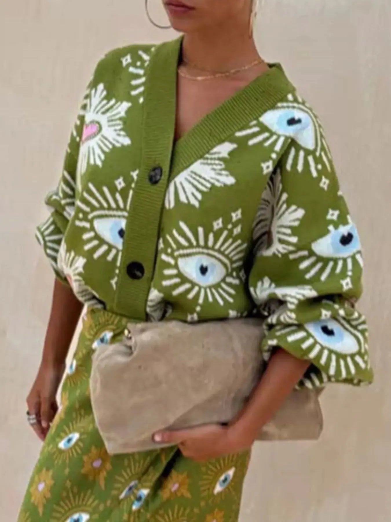 Button-Down Dropped Shoulder Cardigan Simply Love