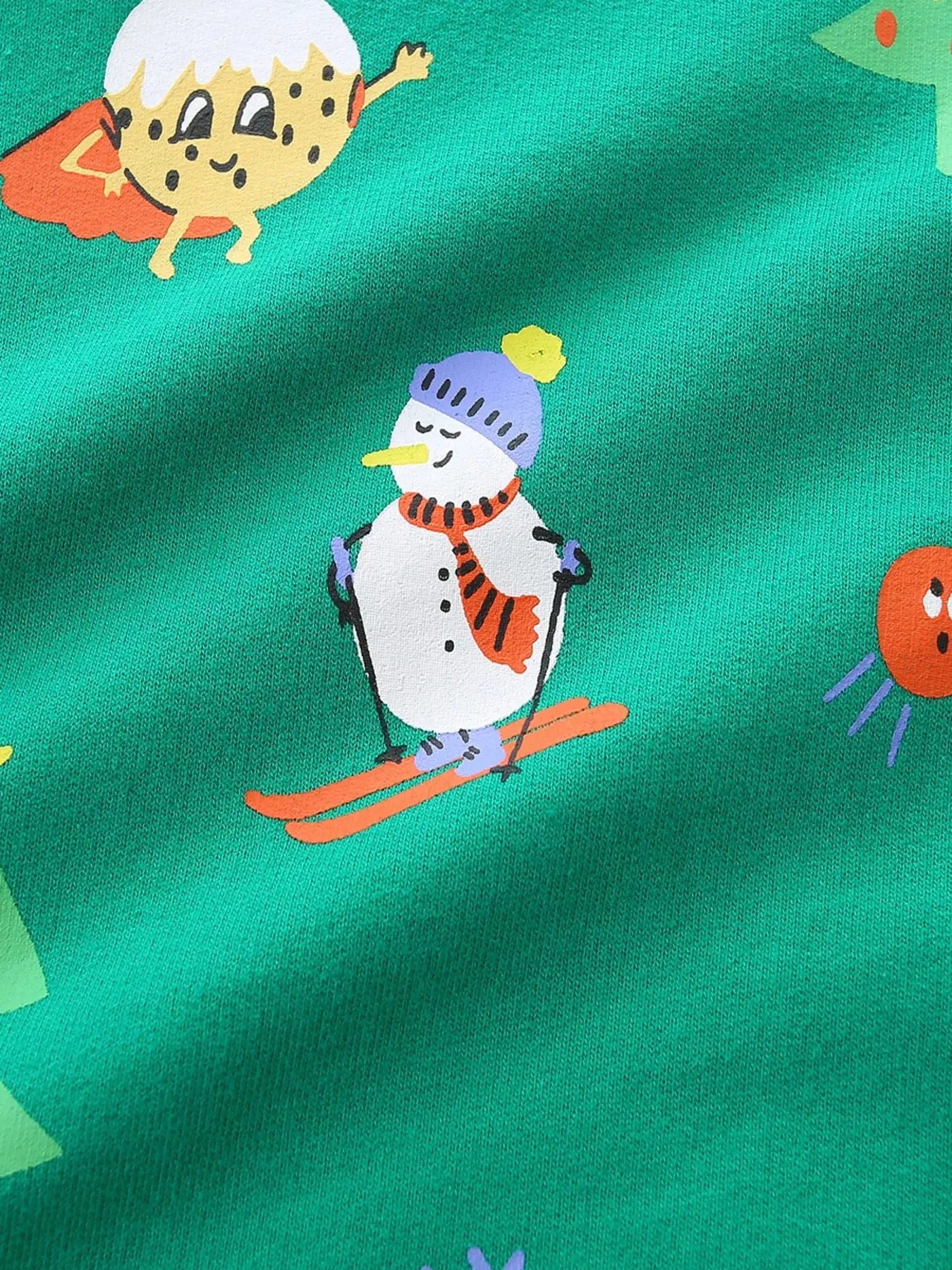 Children's Christmas Print Round Neck Sweatshirt Simply Love