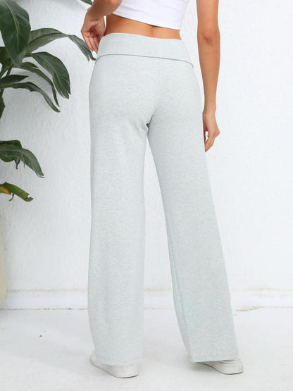 High-Waisted Wide Leg Trousers