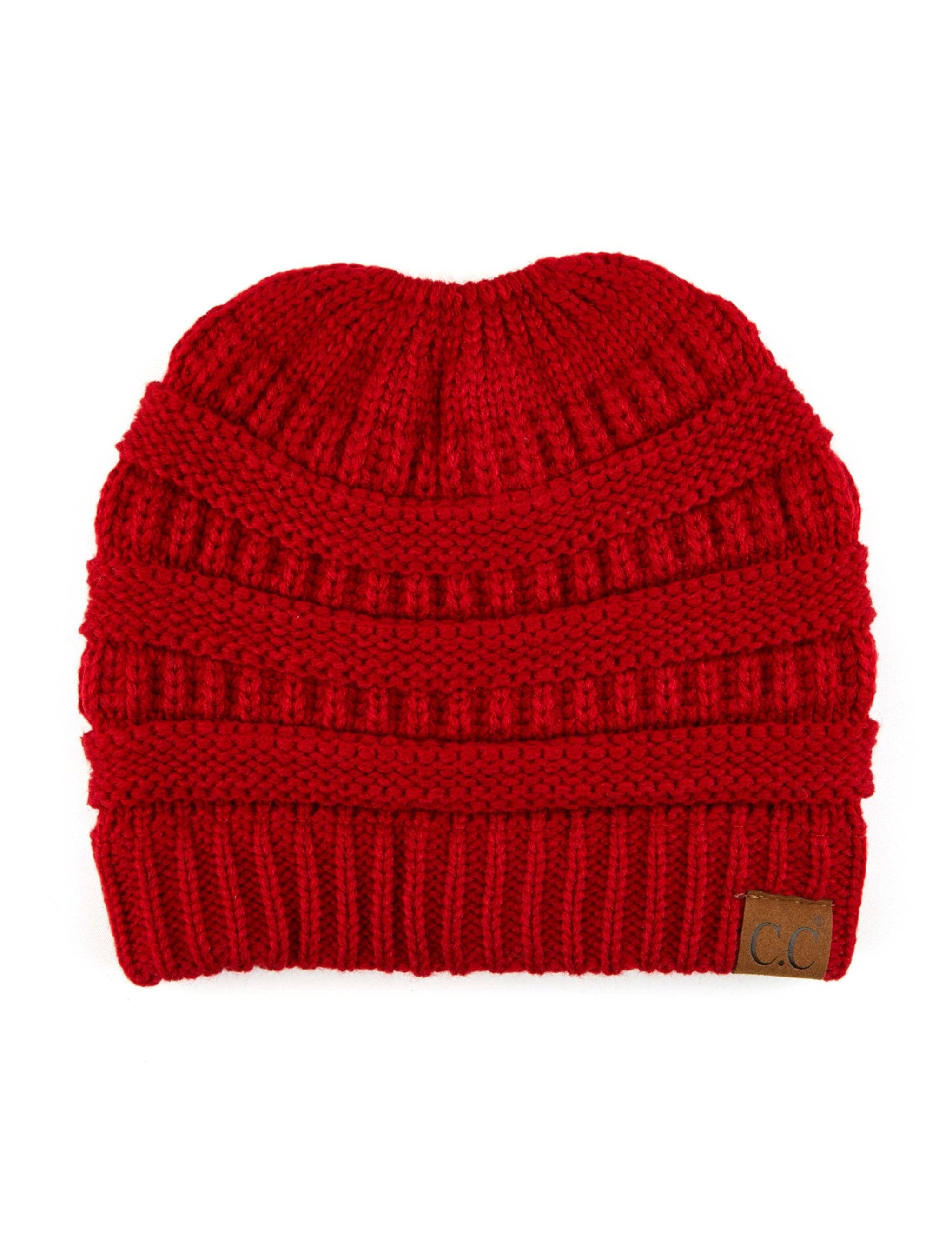 C.C Ponytail Beanie - Messy Bun & Ponytail Friendly Coco’s Tee Boutique