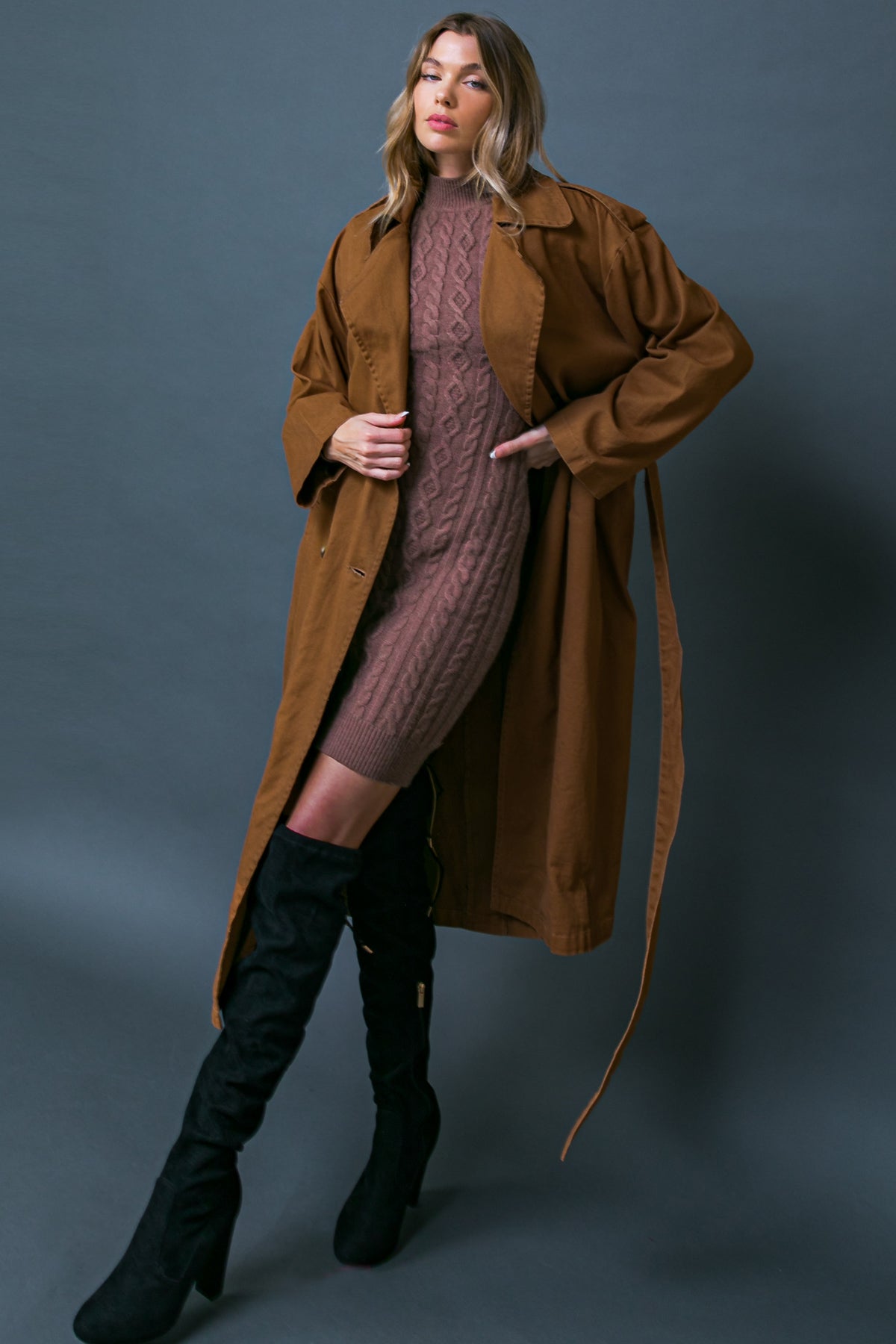 KEEPER OF MY HEART TWILL TRENCH COAT