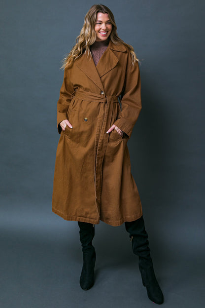 KEEPER OF MY HEART TWILL TRENCH COAT