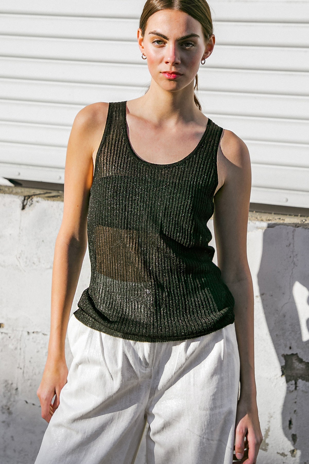 BLISSFUL LOVE WOVEN TANK TOP