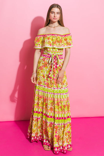 IN THE ARTIST'S GARDEN WOVEN MAXI DRESS