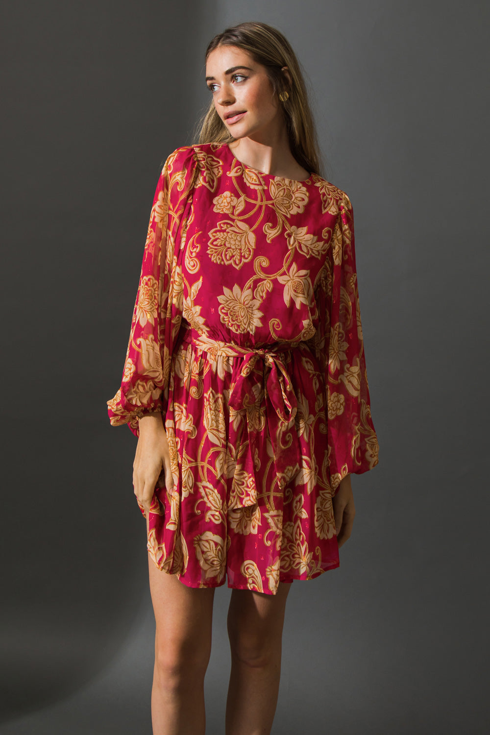 ONE THAT GOT AWAY WOVEN MINI DRESS Flying Tomato