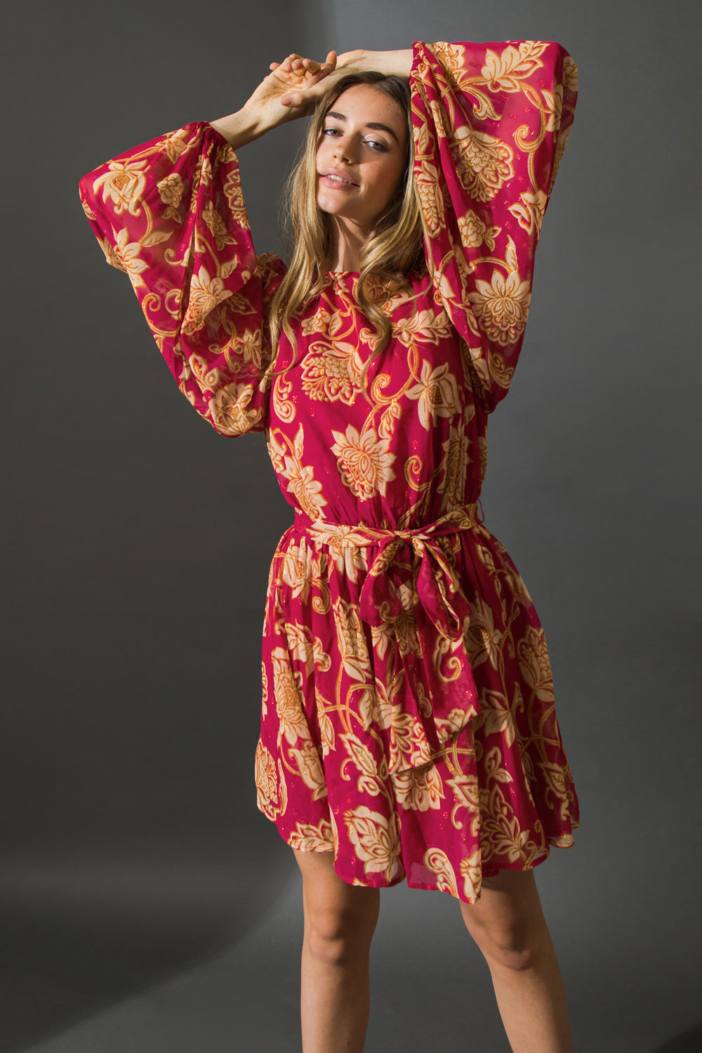 ONE THAT GOT AWAY WOVEN MINI DRESS Flying Tomato