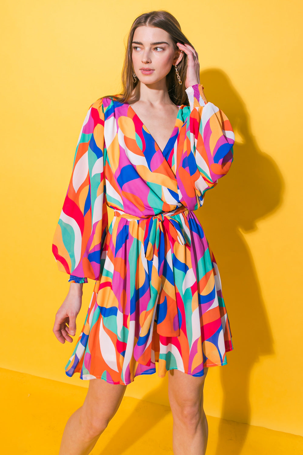 BOSTON GET AWAY WOVEN MINI DRESS Flying Tomato