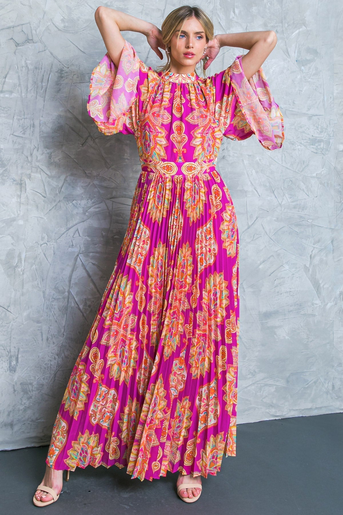 COVERED BY LOVE WOVEN MAXI DRESS Flying Tomato