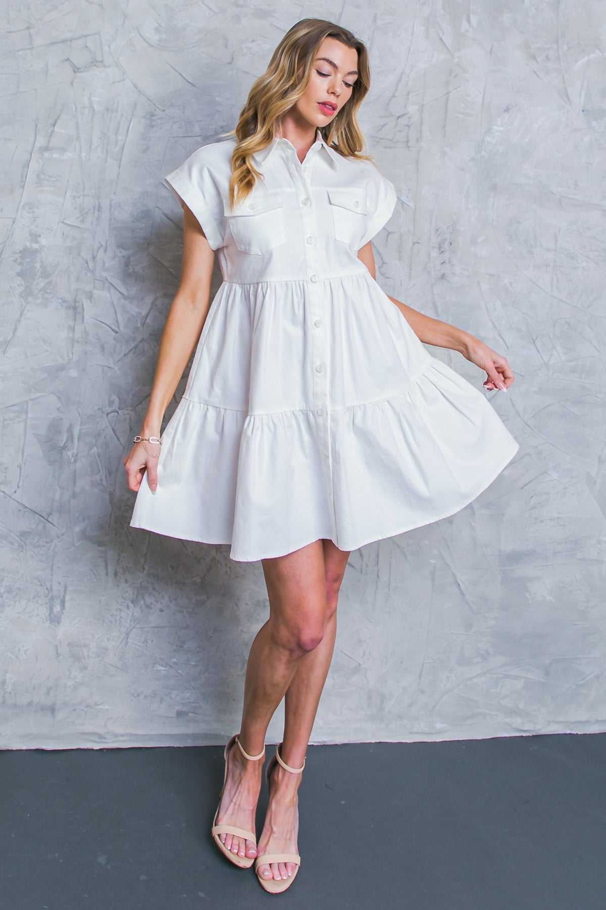 COMMON GROUND TWILL MINI DRESS Flying Tomato