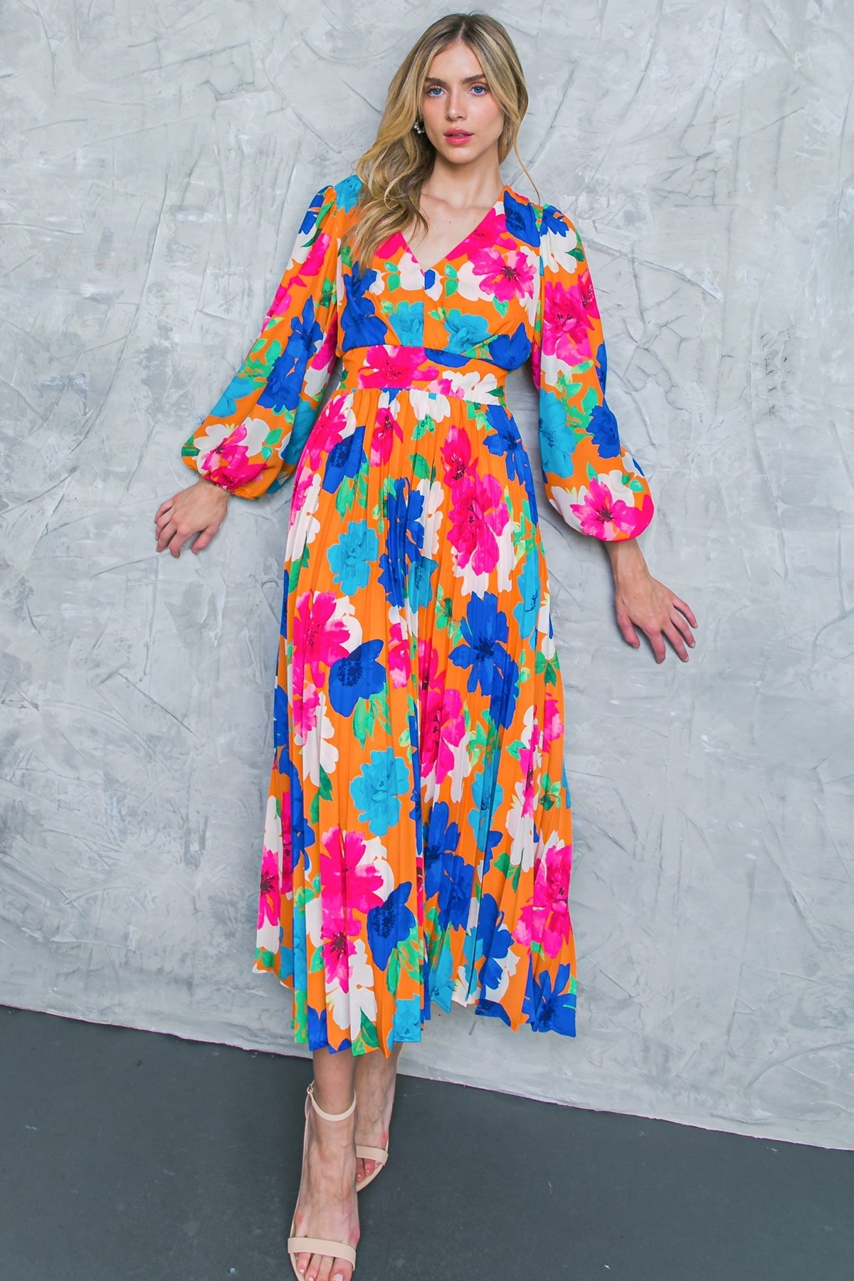 FIND YOUR FLOWERS WOVEN MIDI DRESS Flying Tomato