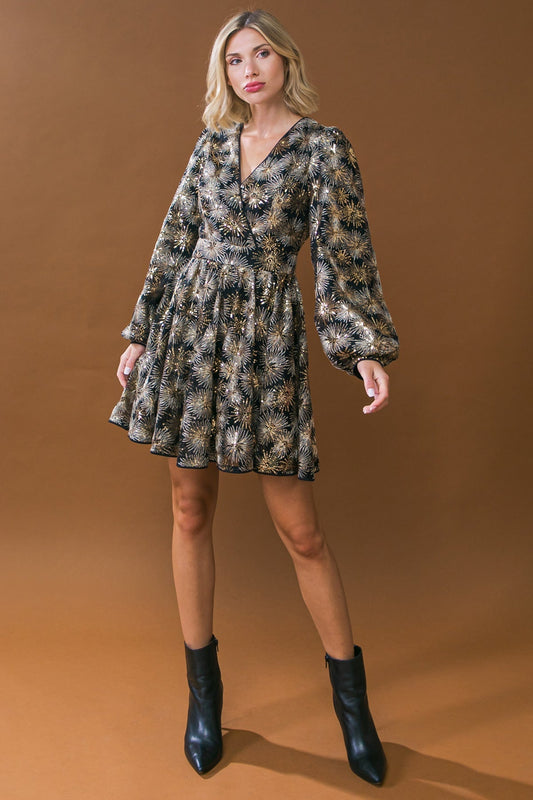 STRAIGHT TO BUSINESS SEQUIN MINI DRESS Flying Tomato