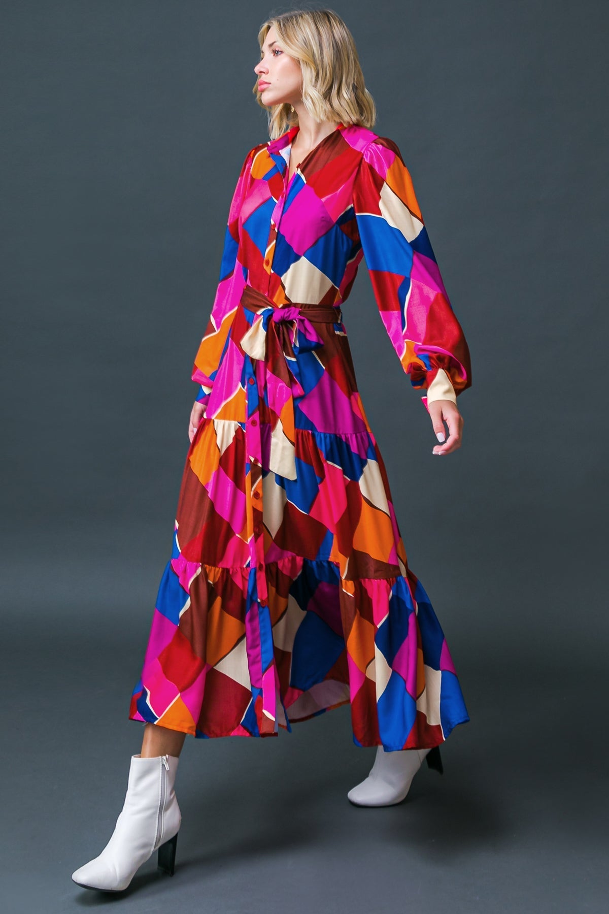 WISE WOMAN WOVEN MIDI DRESS Flying Tomato