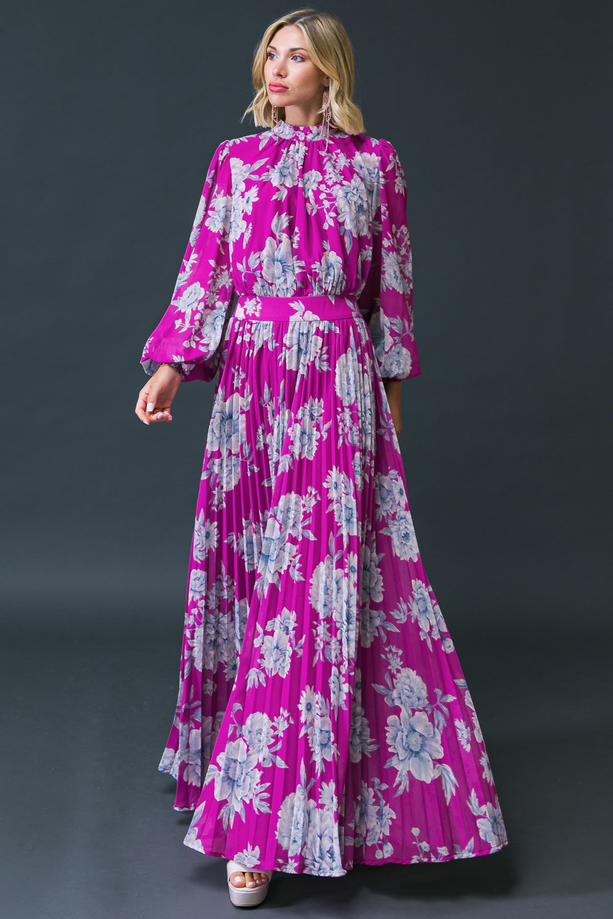 INTOXICATING AURA FLORAL WOVEN MAXI DRESS