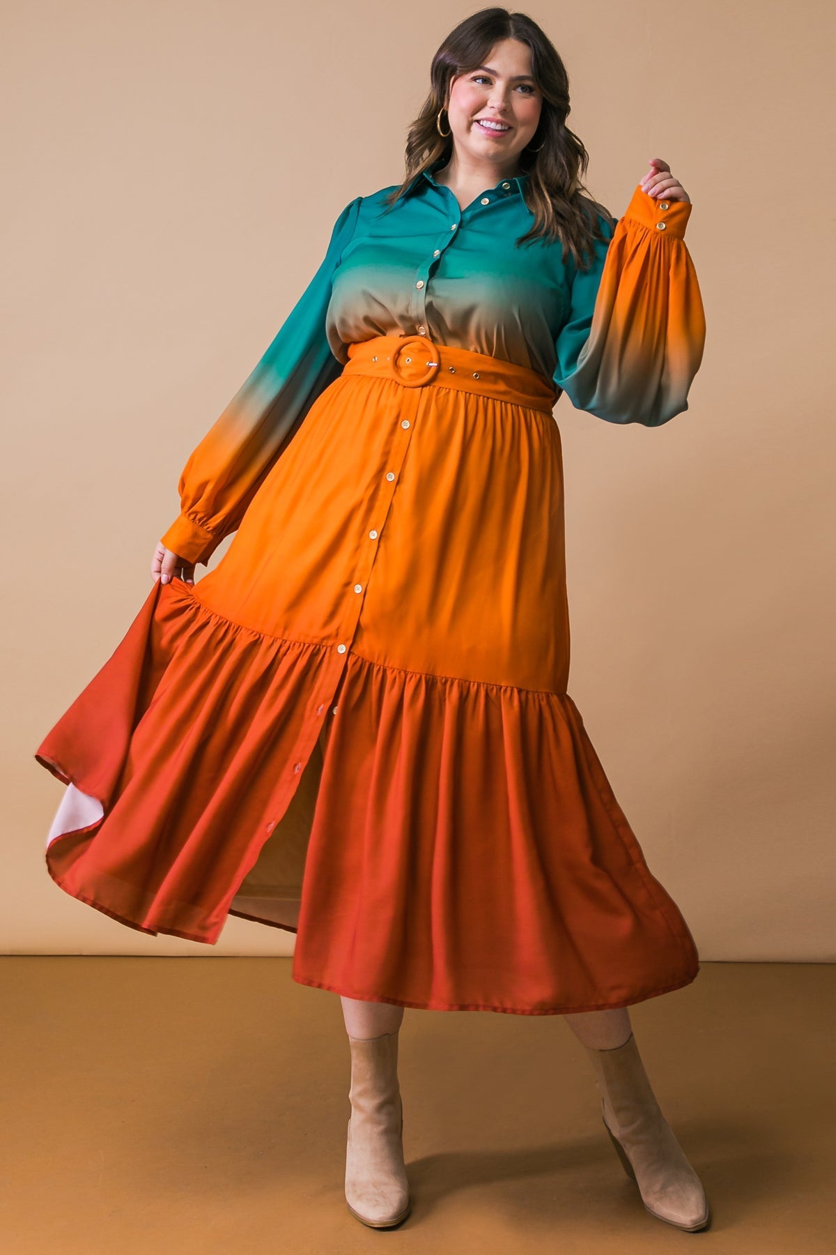 SHOW STOPPER WOVEN MIDI DRESS Flying Tomato