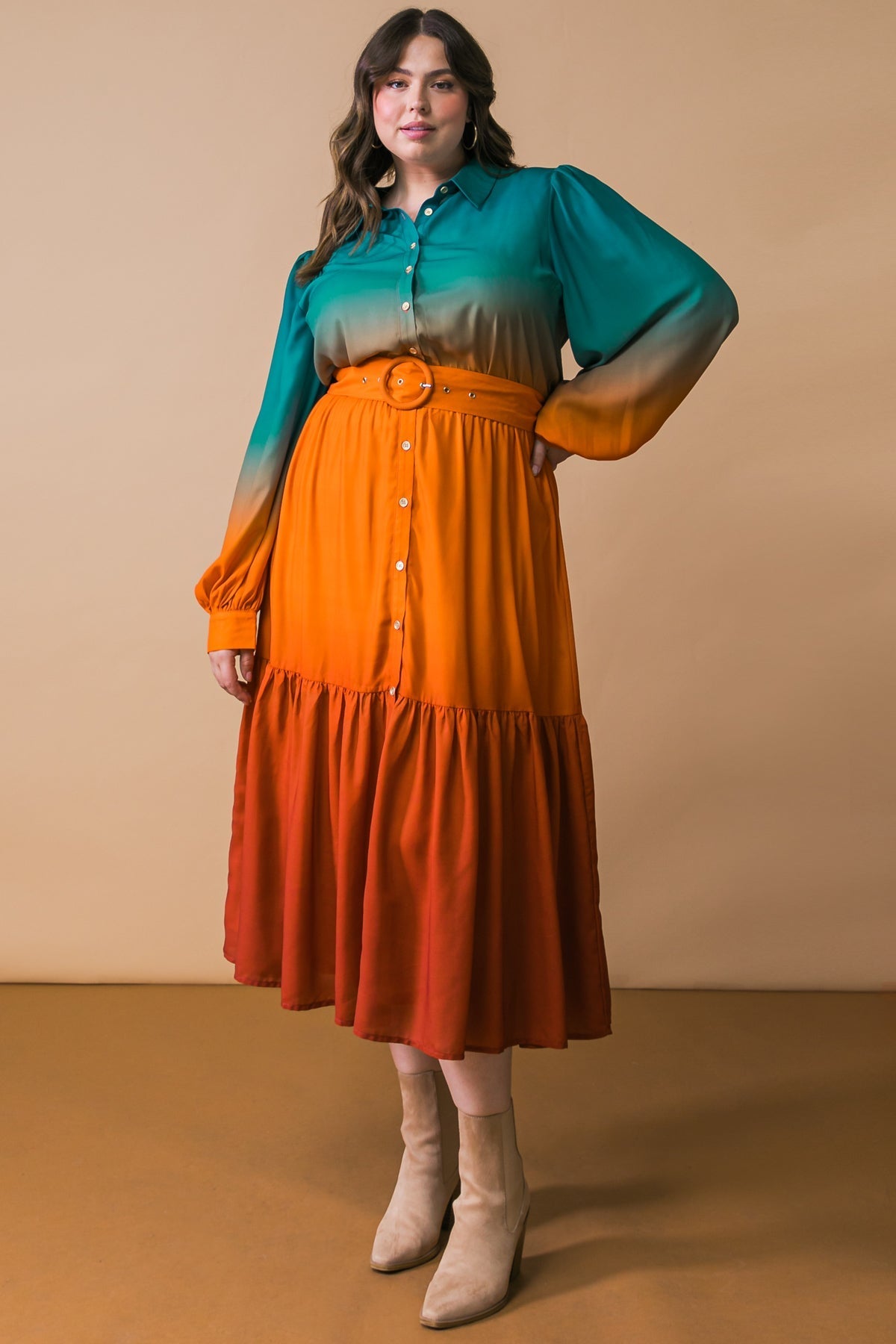 SHOW STOPPER WOVEN MIDI DRESS Flying Tomato