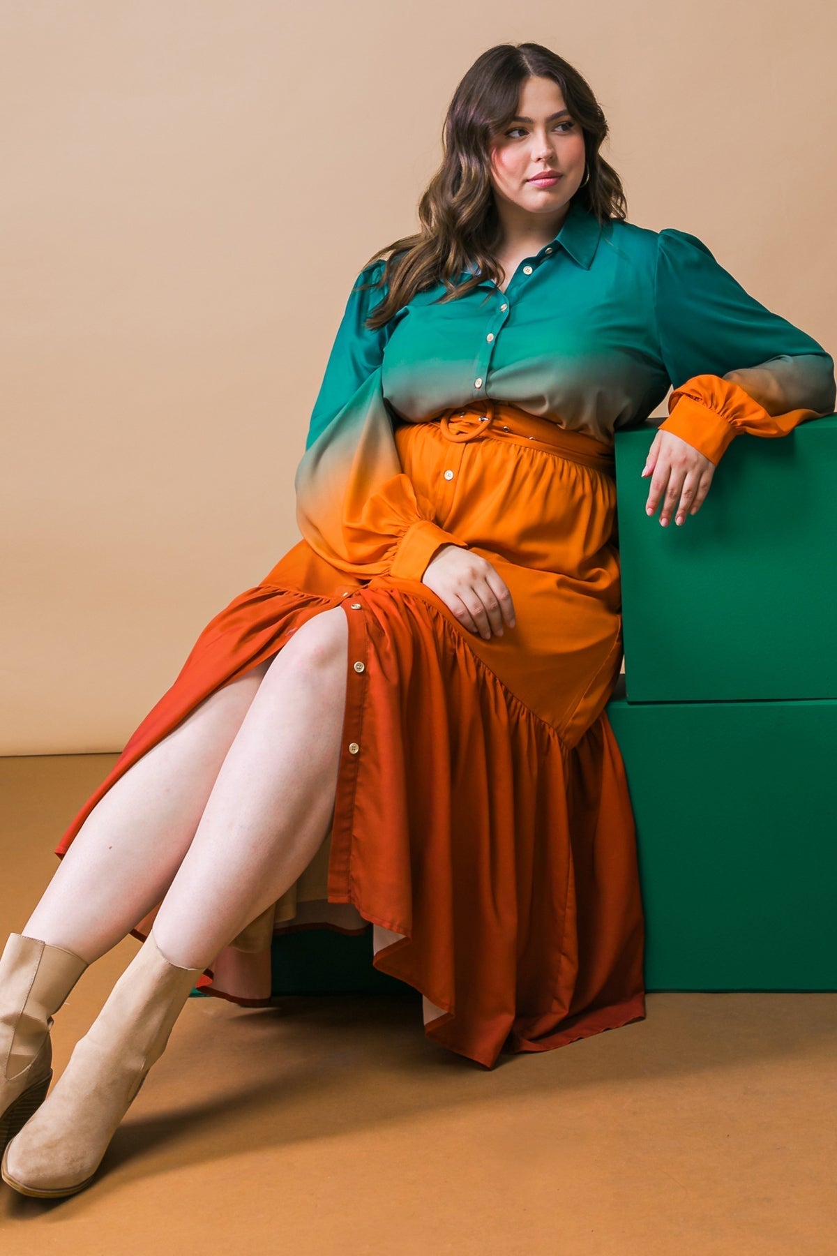 SHOW STOPPER WOVEN MIDI DRESS Flying Tomato