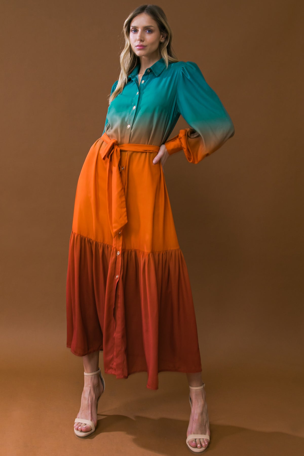 SHOW STOPPER WOVEN MIDI DRESS Flying Tomato