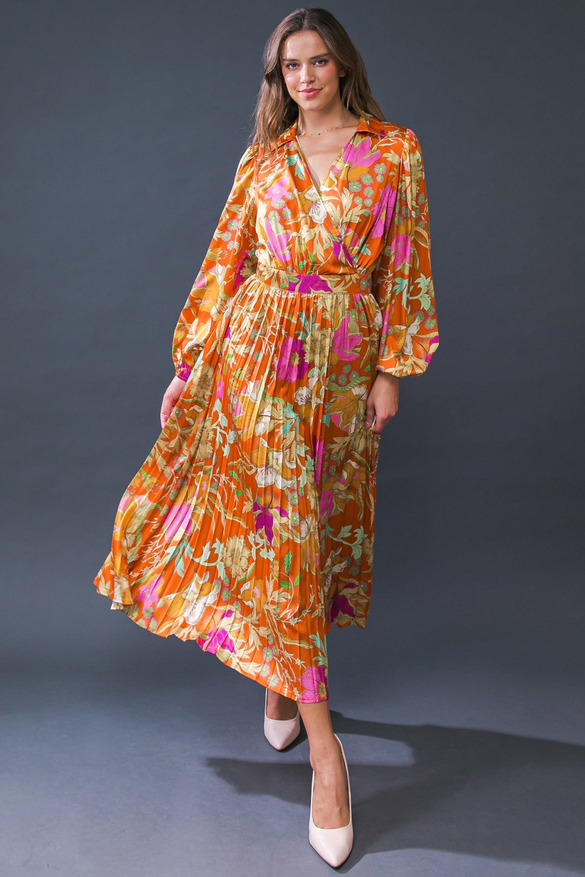 KEEP GETTING BETTER WOVEN MIDI DRESS Flying Tomato