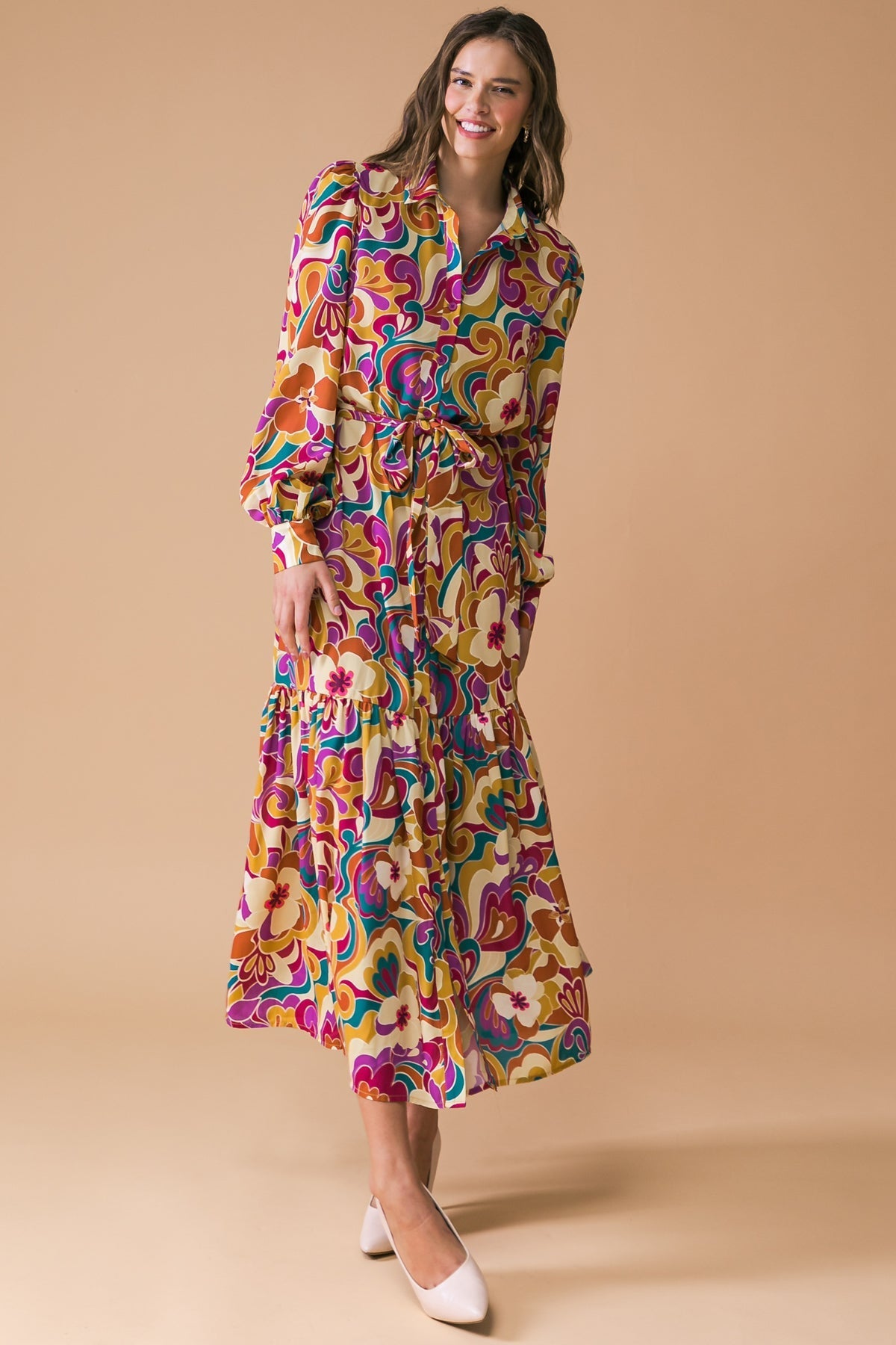 MY EYES ON YOU WOVEN MIDI DRESS Flying Tomato