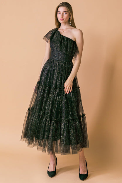 GET TO THE POINT TULLE MIDI DRESS