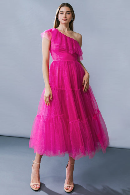 GET TO THE POINT TULLE MIDI DRESS