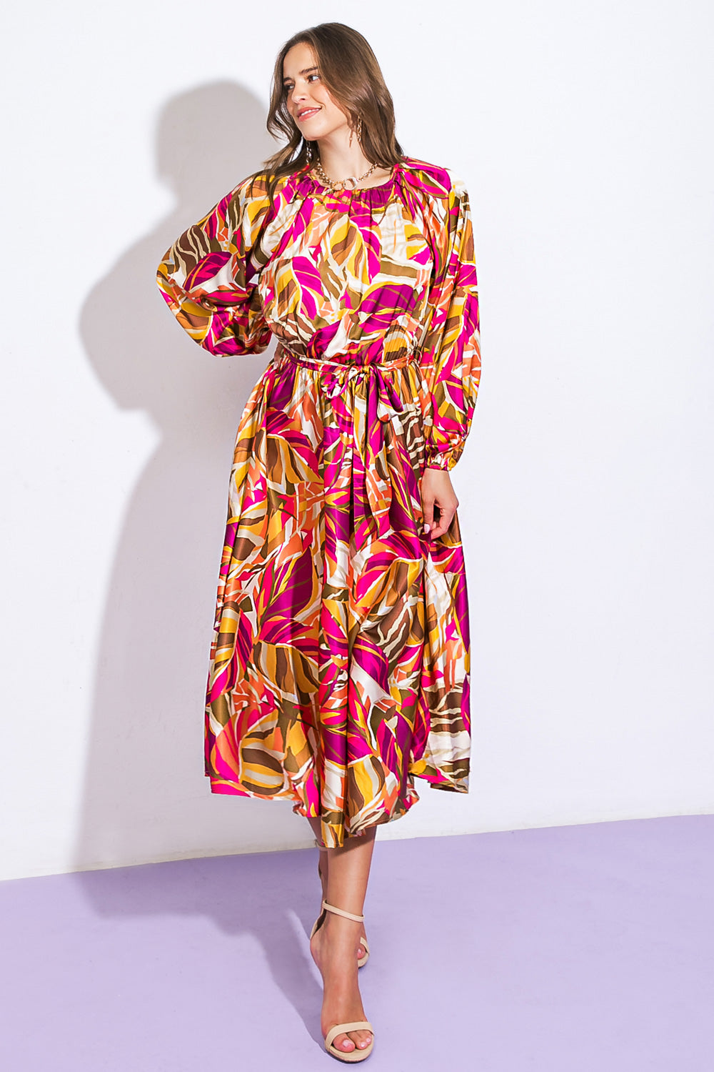 SEARCHING FOR THE ONE WOVEN MIDI DRESS Flying Tomato