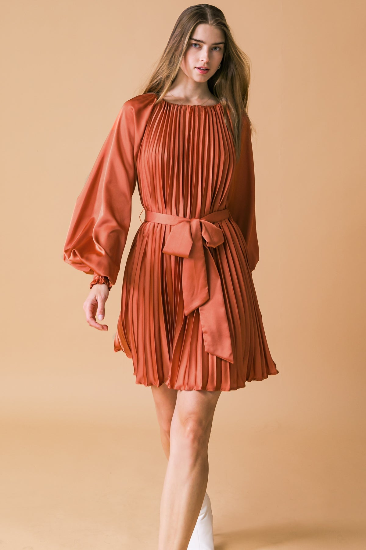 GAME CHANGER WOVEN MINI DRESS Flying Tomato