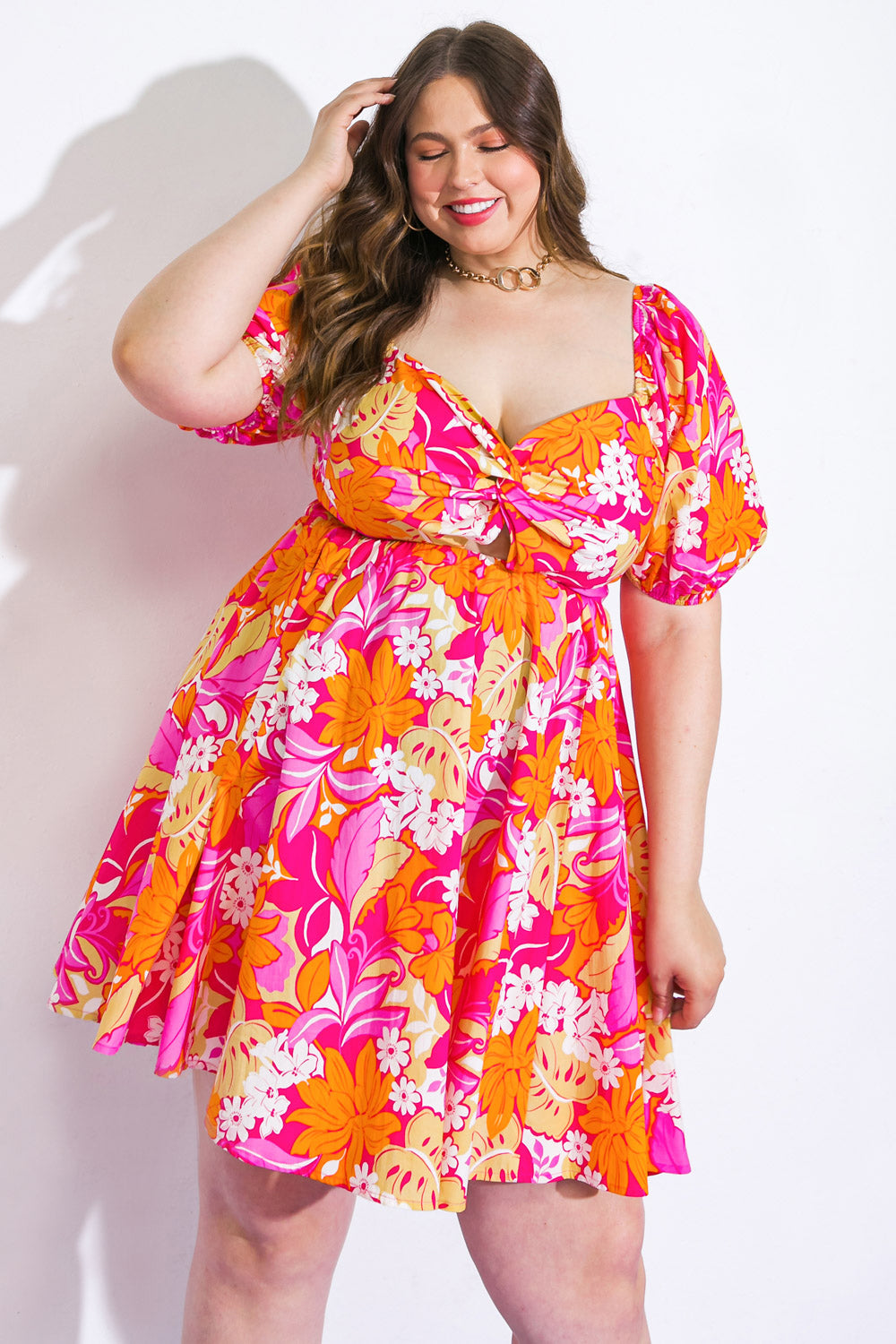 SWEET HARMONY WOVEN MINI DRESS Flying Tomato