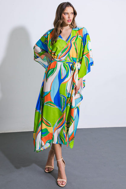 A BEAUTIFUL SIGHT WOVEN KAFTAN DRESS - Apparel & Accessories > Clothing > Dresses