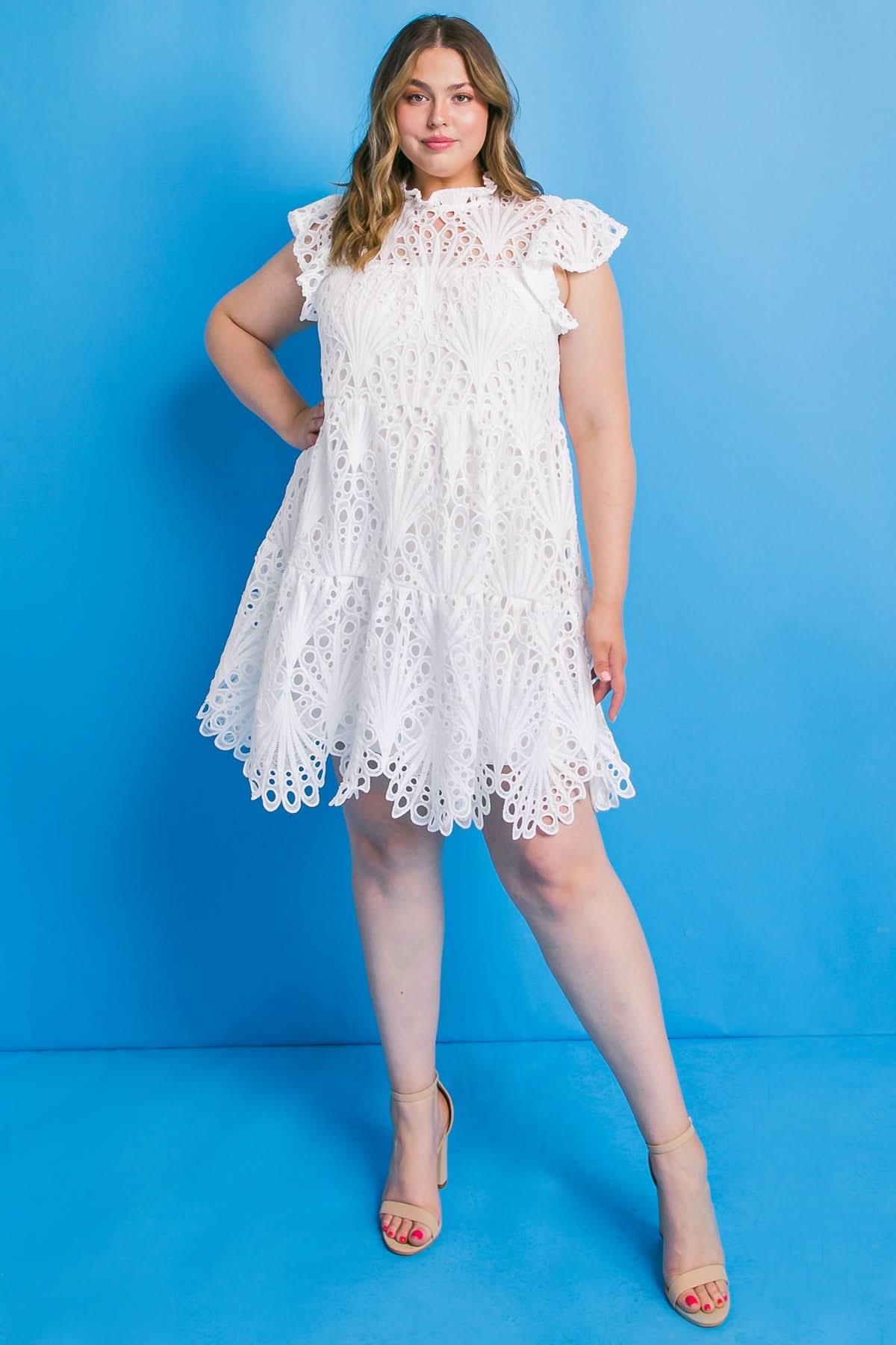 LACE EMBRACE MINI DRESS