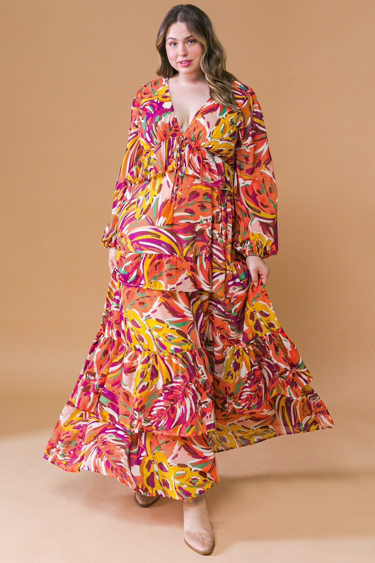 WONDERFUL SOUL WOVEN MAXI DRESS Flying Tomato