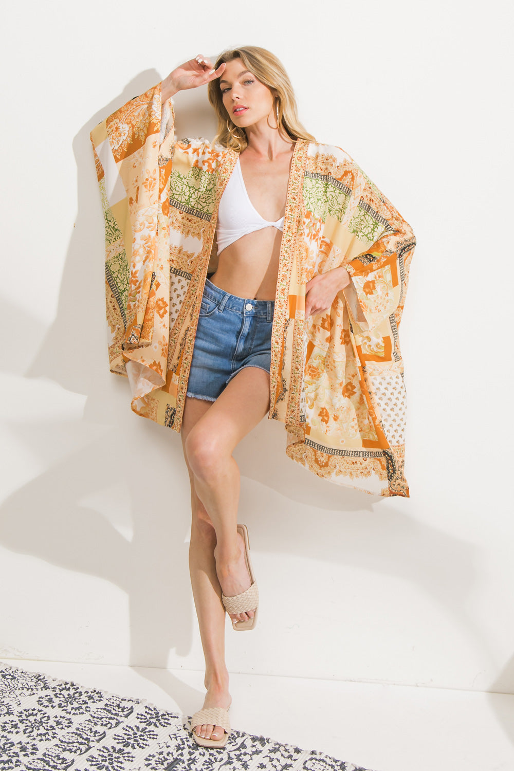 LOVE IN YOUR LIFE KIMONO MIDI COVER UP Flying Tomato