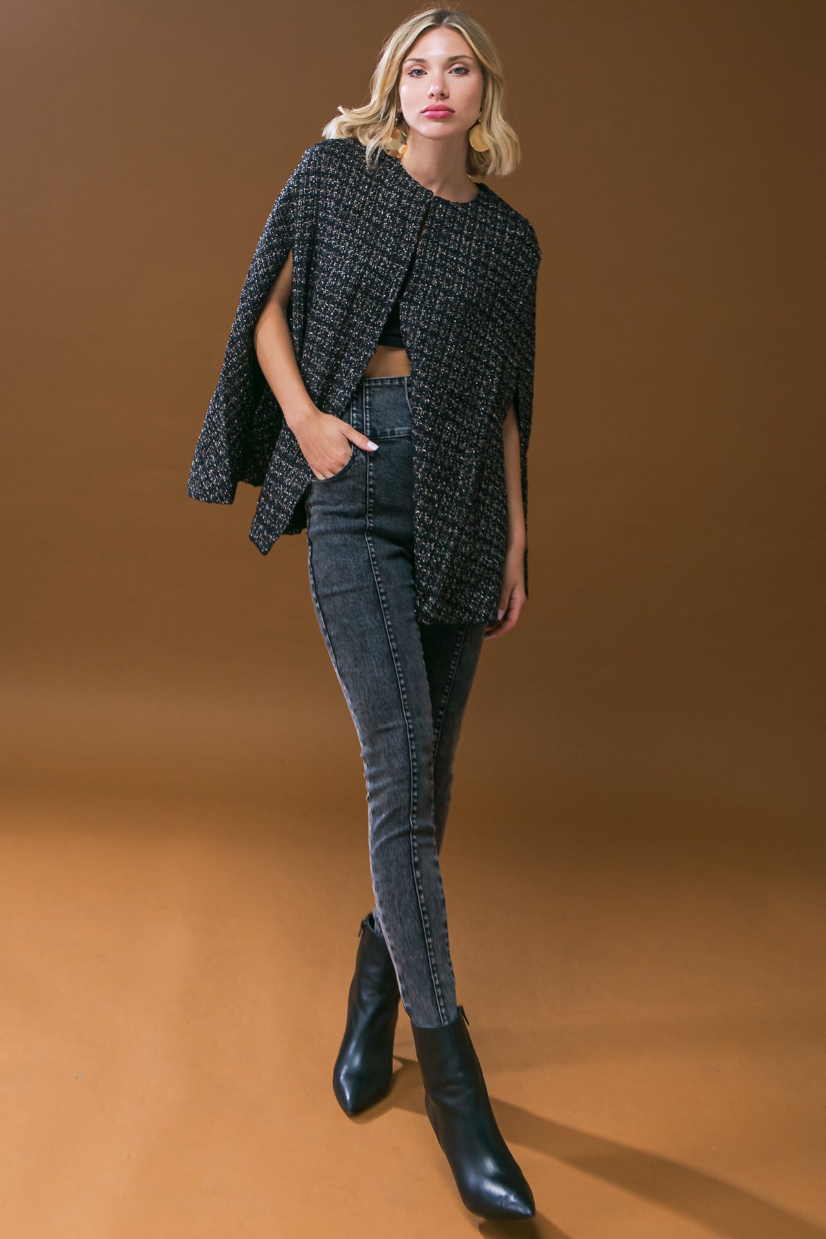 SUNSET DANCE TWEED CAPELET Flying Tomato