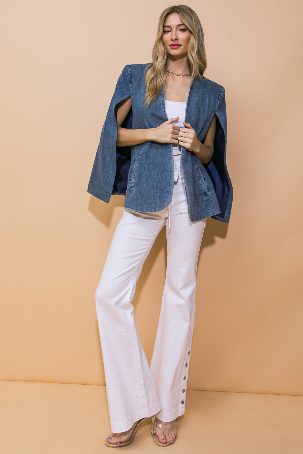 FORGOTTEN ROMANCE DENIM CAPELET