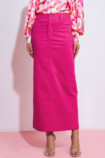 My Love Mine All Mine Woven Midi Skirt With Pockets