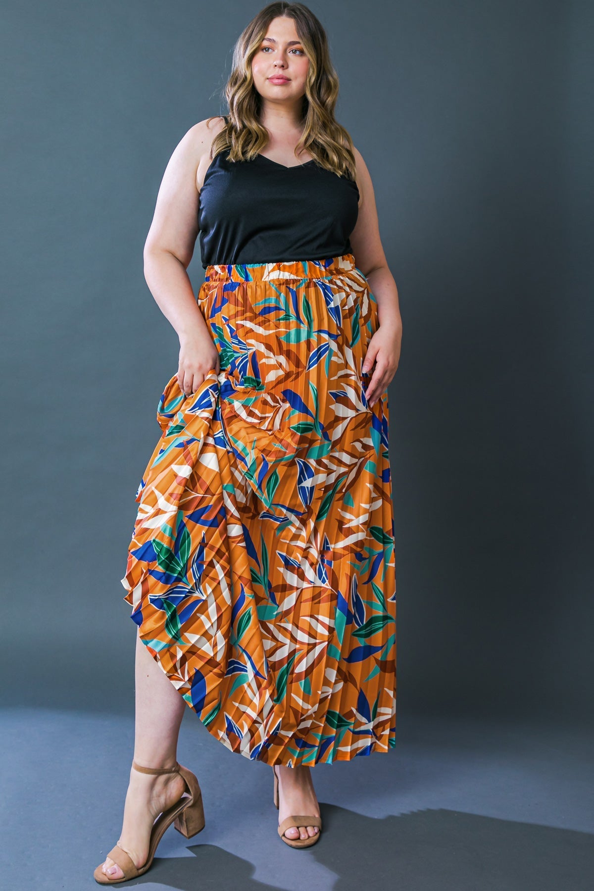 FEELS LIKE FALL WOVEN MAXI SKIRT Flying Tomato
