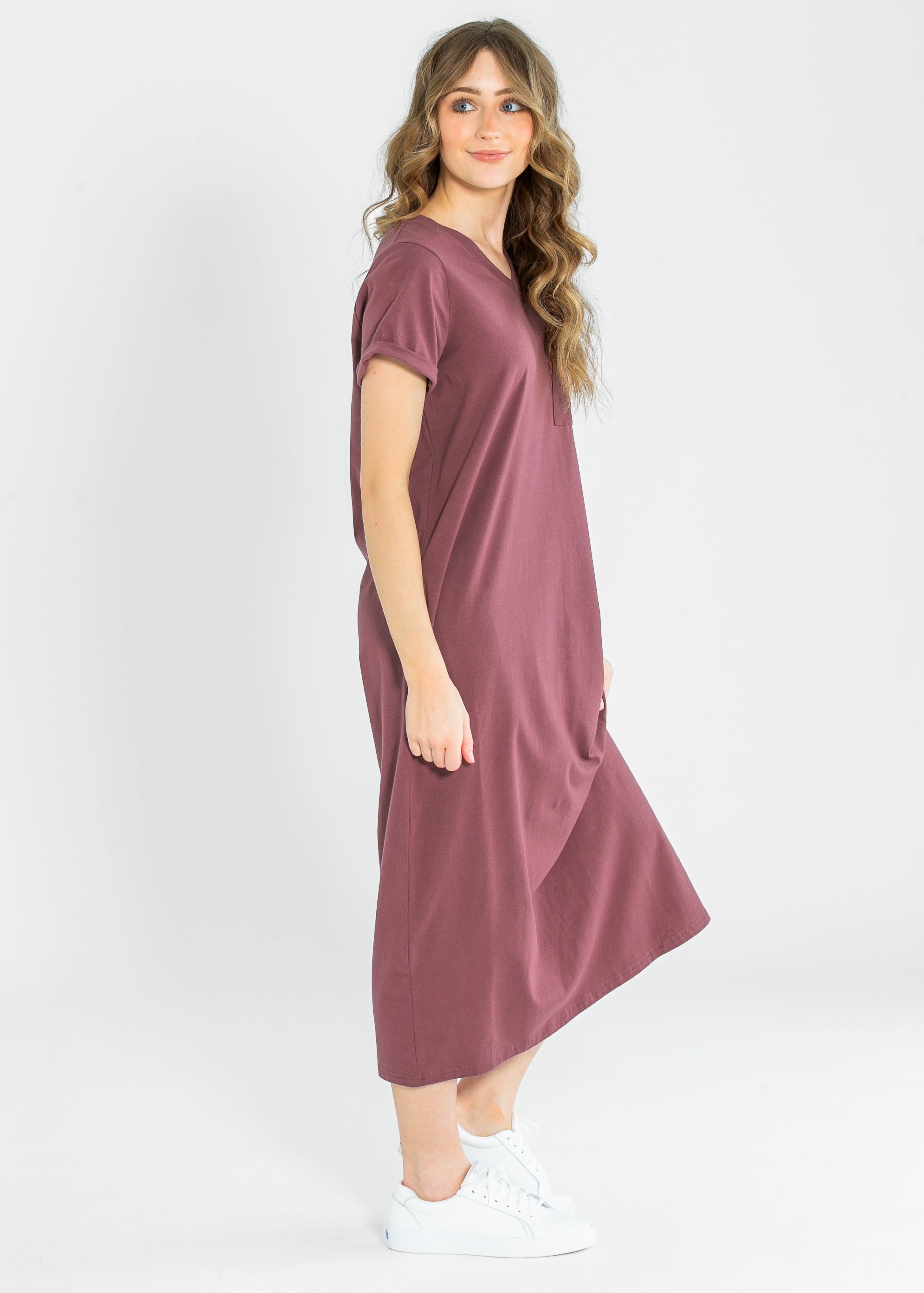 Finley V-neck T-shirt Dress Inherit Co.