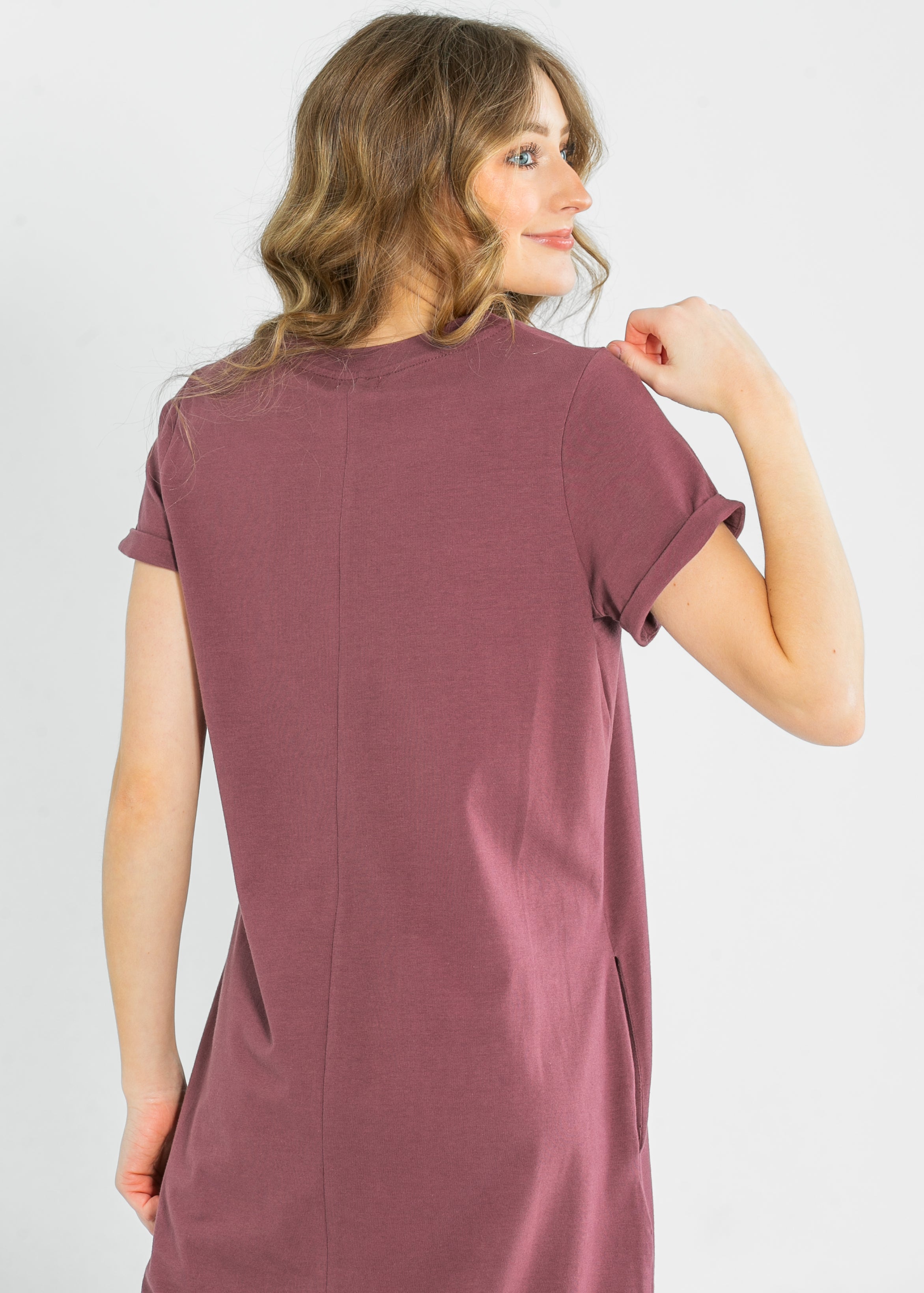 Finley V-neck T-shirt Dress Inherit Co.