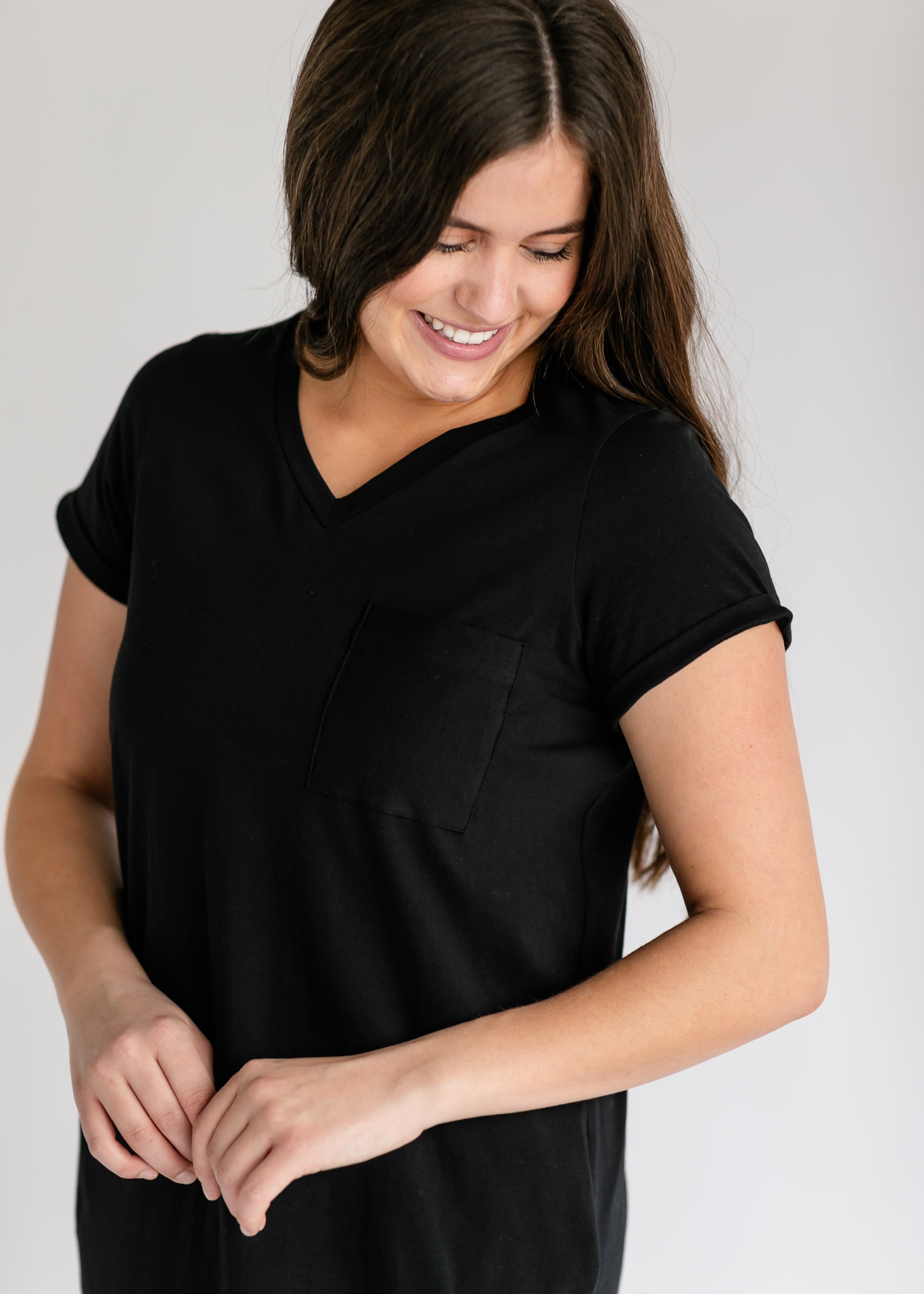 Finley V-neck T-shirt Dress Inherit Co.