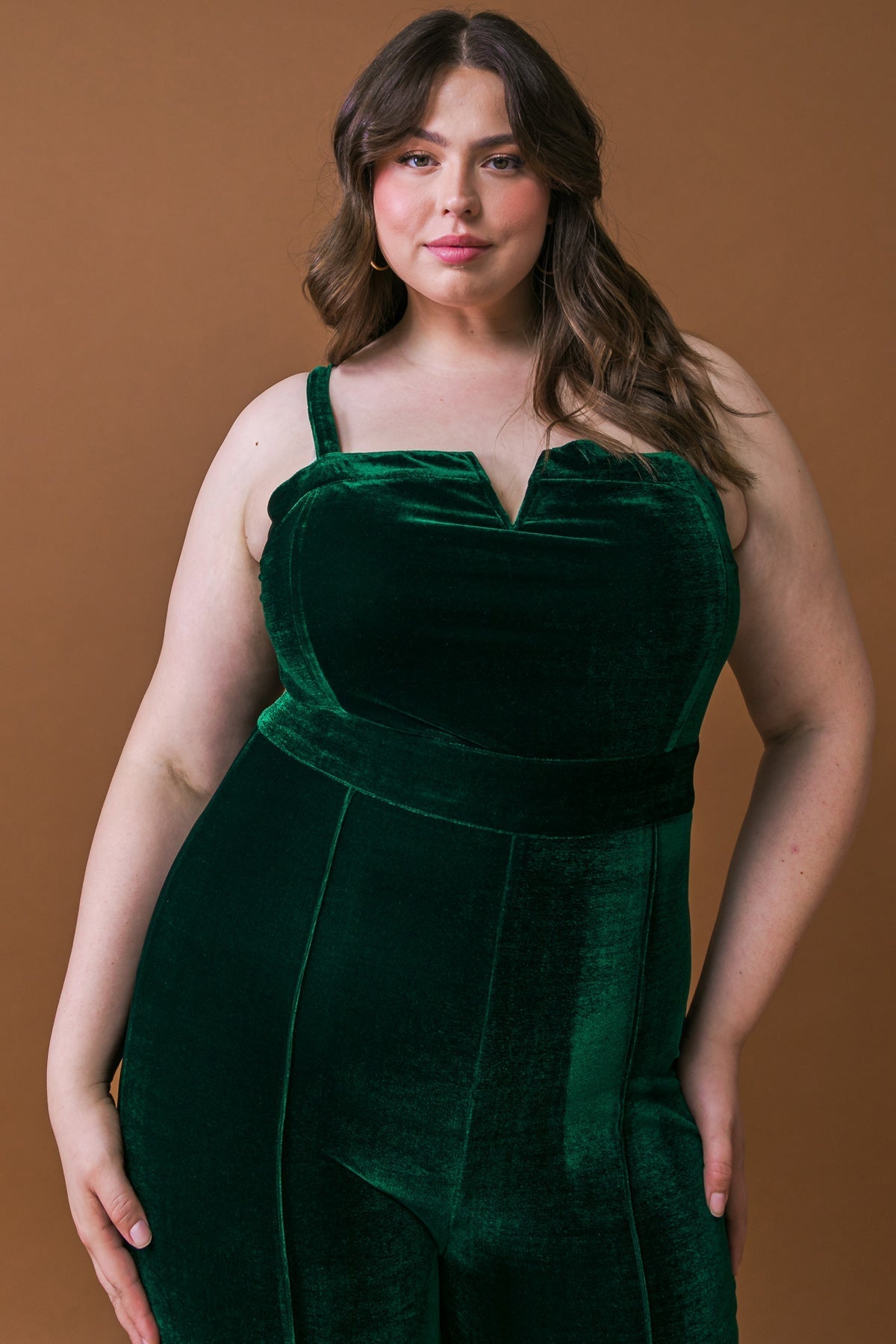 BLOW A KISS VELVET JUMPSUIT Flying Tomato