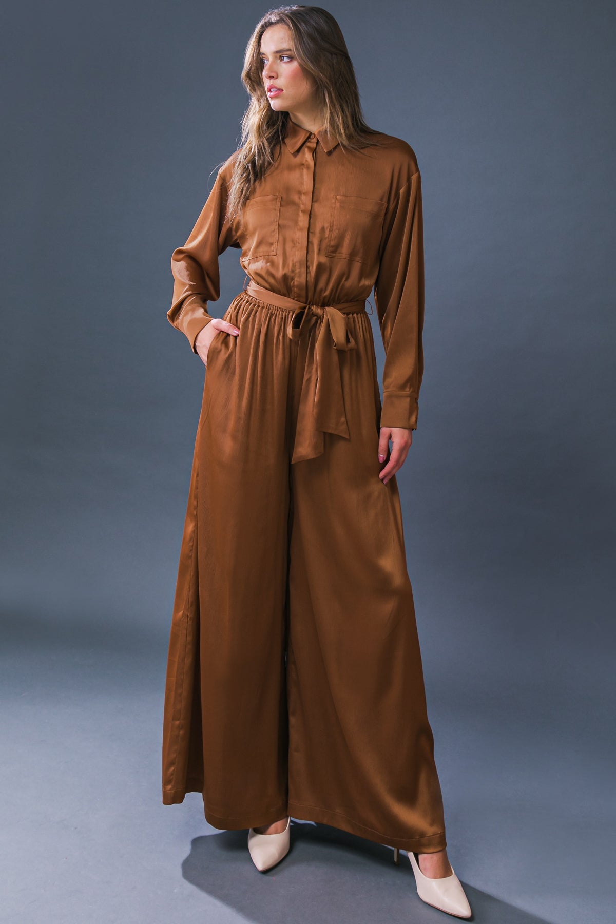 SIMPLY TRENDY WOVEN JUMPSUIT Flying Tomato