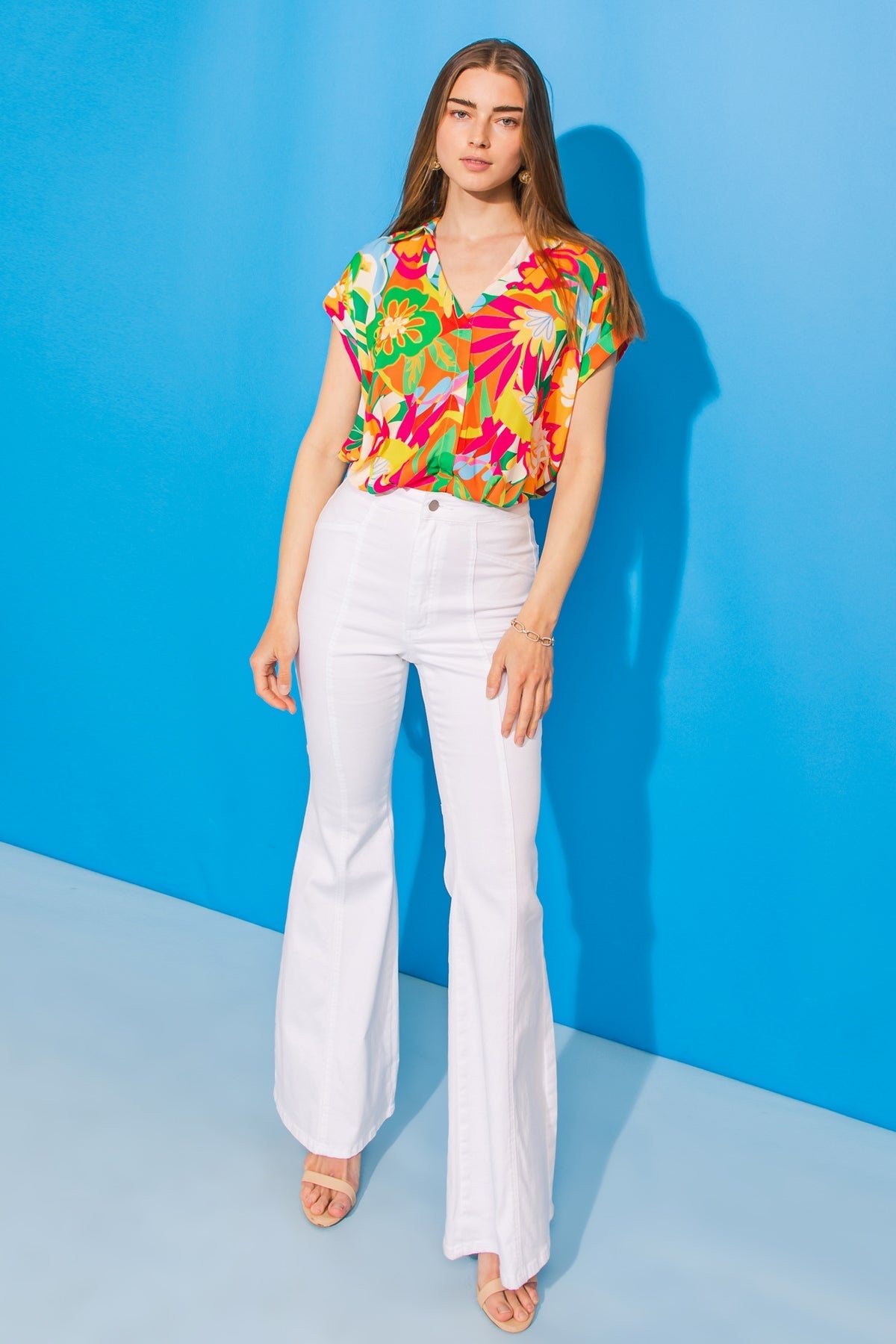 SWEET DREAMS FLORAL WOVEN TOP Flying Tomato