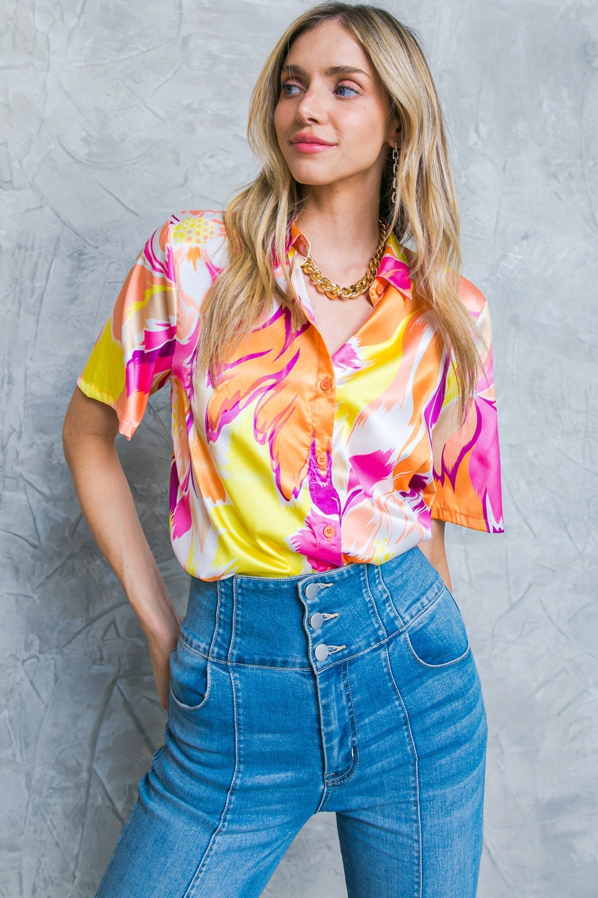 HELLO AROHA WOVEN TOP Flying Tomato