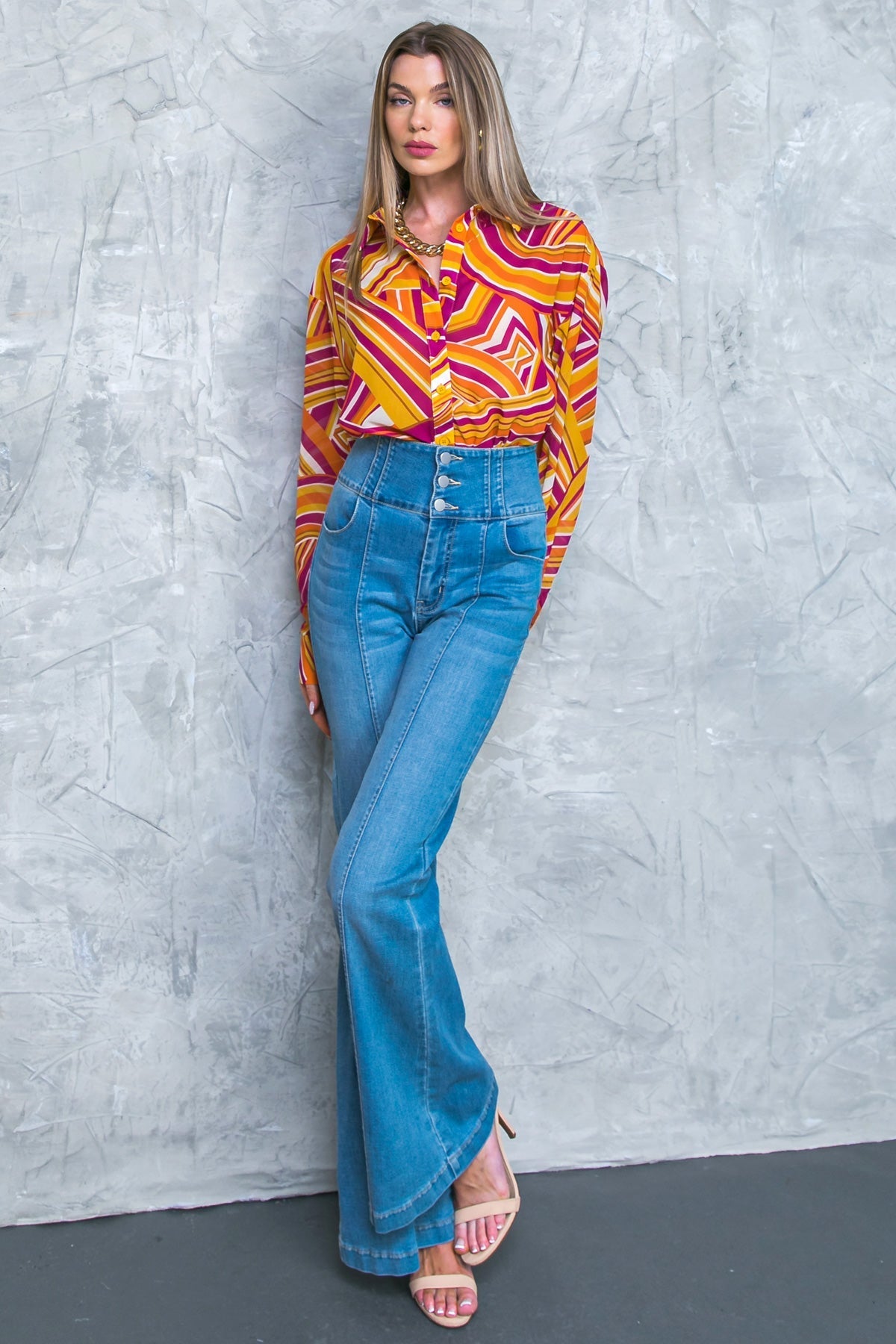 LIVELY CHAM WOVEN TOP Flying Tomato