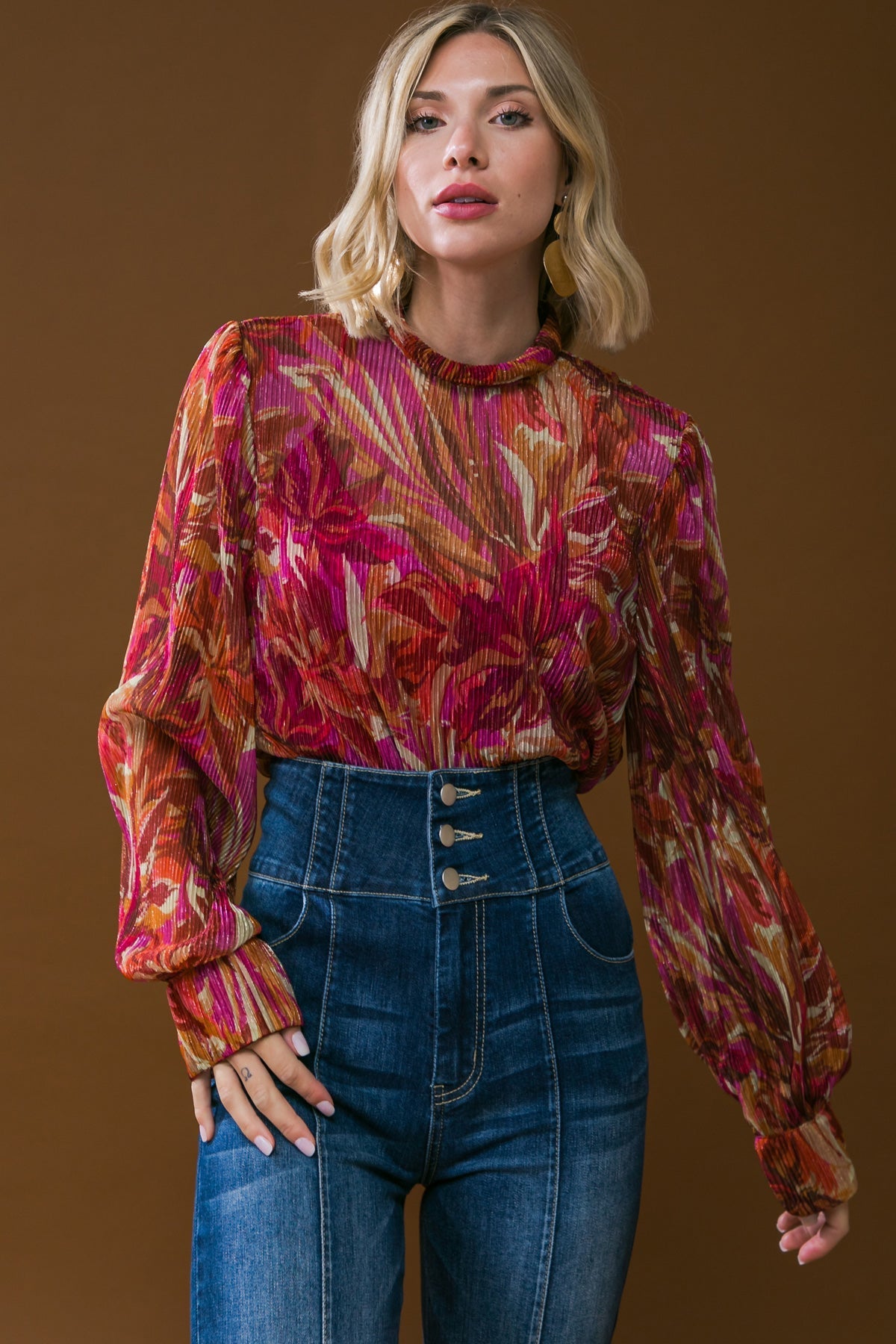 CRUSHING ON YOU WOVEN TOP Flying Tomato